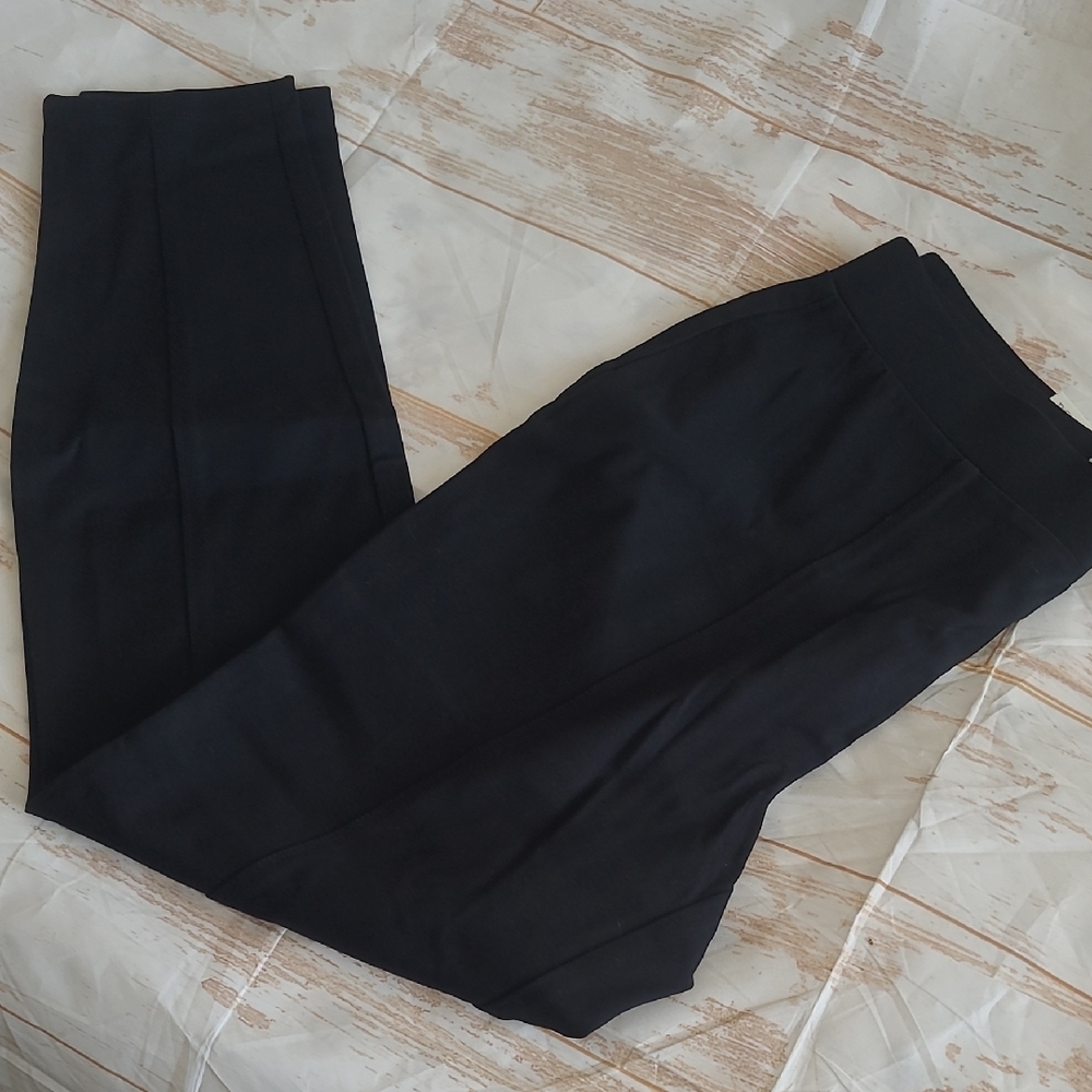 Style & Co. Plus Ladies Ponte Pant Slacks 0X Black MidRise‎ New